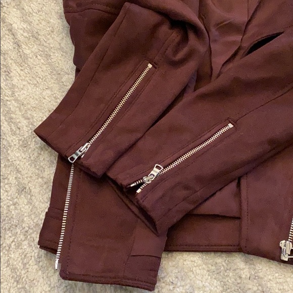Loft Plum Faux Suede Moro Jacket size XS - Picture 4 of 6